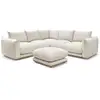 Image de Bobochic canapé d'angle réversible ernest avec pouf beige réversible ERNEST