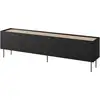 Image de Bobochic meuble tv 4 portes 220 cm atlas noir ATLAS