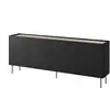 Image de Bobochic buffet 4 portes 220 cm atlas noir ATLAS