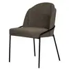 Image de Bobochic lot de 2 chaises maya tissu texturé gris foncé MAYA