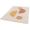 Image de Bobochic tapis poils longs adeline motif abstrait jaune 120x170 ADELINE