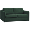 Image de Bobochic canapé droit convertible lenny ouverture express 2 plis tissu lisse vert LENNY