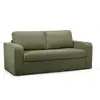 Image de Bobochic canapé droit convertible déplimousse come tissu texturé vert COME