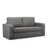 Image de Bobochic canapé droit convertible déplimousse come tissu chiné gris foncé COME