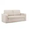 Image de Bobochic canapé droit convertible déplimousse come tissu chiné beige COME