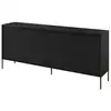 Image de Bobochic buffet 4 portes 193 cm lenara avec tasseaux et led noir LENARA