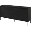 Image de Bobochic buffet 2 portes 166 cm lenara avec tasseaux et led noir LENARA