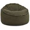 Image de Bobochic pouf ultra moelleux socrate gros côtelé doux vert SOCRATE
