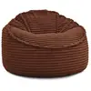 Image de Bobochic pouf ultra moelleux socrate gros côtelé doux orange SOCRATE