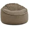Image de Bobochic pouf ultra moelleux socrate gros côtelé doux taupe SOCRATE