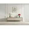 Image de Bobochic meuble tv 4 portes 167 cm lenara avec tasseaux et led beige LENARA