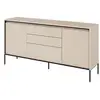 Image de Bobochic buffet 2 portes 166 cm lenara avec tasseaux et led beige LENARA