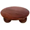 Image de Bobochic table basse d.100 cm aline bois massif de manguier ALINE