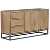 Image de Bobochic buffet 2 portes 3 tiroirs 150 cm bergerac bois massif de manguier BERGERAC