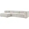 Image de Bobochic canapé d'angle fixe zephyr beige angle gauche ZEPHYR