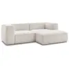 Image de Bobochic canapé d'angle fixe compact zephyr beige angle droit ZEPHYR