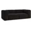 Image de Bobochic canapé droit fixe 2 places zephyr noir ZEPHYR