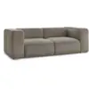 Image de Bobochic canapé droit fixe 2 places zephyr taupe ZEPHYR