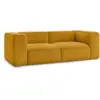 Image de Bobochic canapé droit fixe 2 places zephyr jaune ZEPHYR