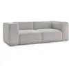 Image de Bobochic canapé droit fixe 2 places zephyr gris clair ZEPHYR