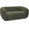 Image de Bobochic canapé droit fixe 2 places celine tissu bouclette vert CELINE