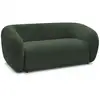 Image de Bobochic canapé droit fixe 2 places celine tissu lisse vert CELINE