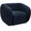 Image de Bobochic fauteuil celine tissu texturé bleu foncé CELINE
