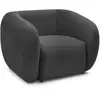 Image de Bobochic fauteuil celine tissu texturé gris foncé CELINE