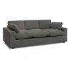 Image de Bobochic canapé droit fixe compact belair velours côtelé taupe BELAIR