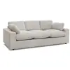 Image de Bobochic canapé droit fixe compact belair velours côtelé beige BELAIR