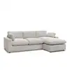 Image de Bobochic canapé d'angle réversible belair velours côtelé beige BELAIR