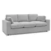 Image de Bobochic canapé droit fixe compact belair gris clair BELAIR