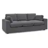 Image de Bobochic canapé droit fixe compact belair gris foncé BELAIR