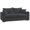 Image de Bobochic canapé droit convertible ouverture express augustin tissu bouclette gris foncé 140x200 AUGUSTIN