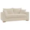 Image de Bobochic canapé droit convertible ouverture express augustin tissu bouclette beige 160x200 AUGUSTIN