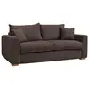 Image de Bobochic canapé droit convertible ouverture express augustin velours côtelé marron 140x200 AUGUSTIN