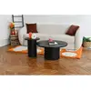 Image de Bobochic table basse d.40 cm gigi bois massif de manguier noir GIGI