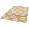 Image de Bobochic tapis poils courts suzy motif fleur jaune 120x170 SUZY