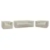 Image de Bobochic ensemble canapé droit fixe 3 + 2 places + fauteuil giorgia tissu bouclette beige GIORGIA