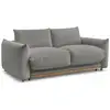 Image de Bobochic canapé droit convertible ernest ouverture express gris foncé 140x190 ERNEST