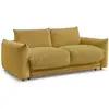 Image de Bobochic canapé droit convertible ernest ouverture express jaune 140x190 ERNEST