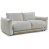 Image de Bobochic canapé droit convertible ernest ouverture express gris clair 140x190 ERNEST