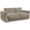 Image de Bobochic canapé droit convertible ernest ouverture express taupe 140x190 ERNEST