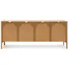 Image de Bobochic buffet 4 portes 178 cm lola motif arrondi et placage frêne massif marron clair LOLA