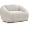 Image de Bobochic fauteuil tina velours côtelé beige TINA