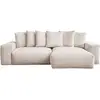 Image de Bobochic canapé d'angle réversible voltaire velours côtelé beige VOLTAIRE