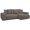 Image de Bobochic canapé d'angle réversible convertible coffre voltaire taupe réversible VOLTAIRE