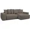 Image de Bobochic canapé d'angle réversible voltaire velours côtelé taupe VOLTAIRE