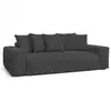 Image de Bobochic canapé droit convertible coffre voltaire gris foncé VOLTAIRE