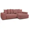 Image de Bobochic canapé d'angle réversible convertible coffre voltaire rose réversible VOLTAIRE